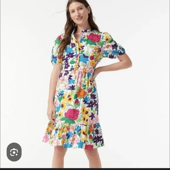 J. Crew Colorful Floral Dress - Picture 1 of 7